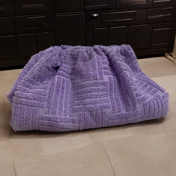 Bottega Veneta Lavender Textured Clutch - Picture 1 of 16